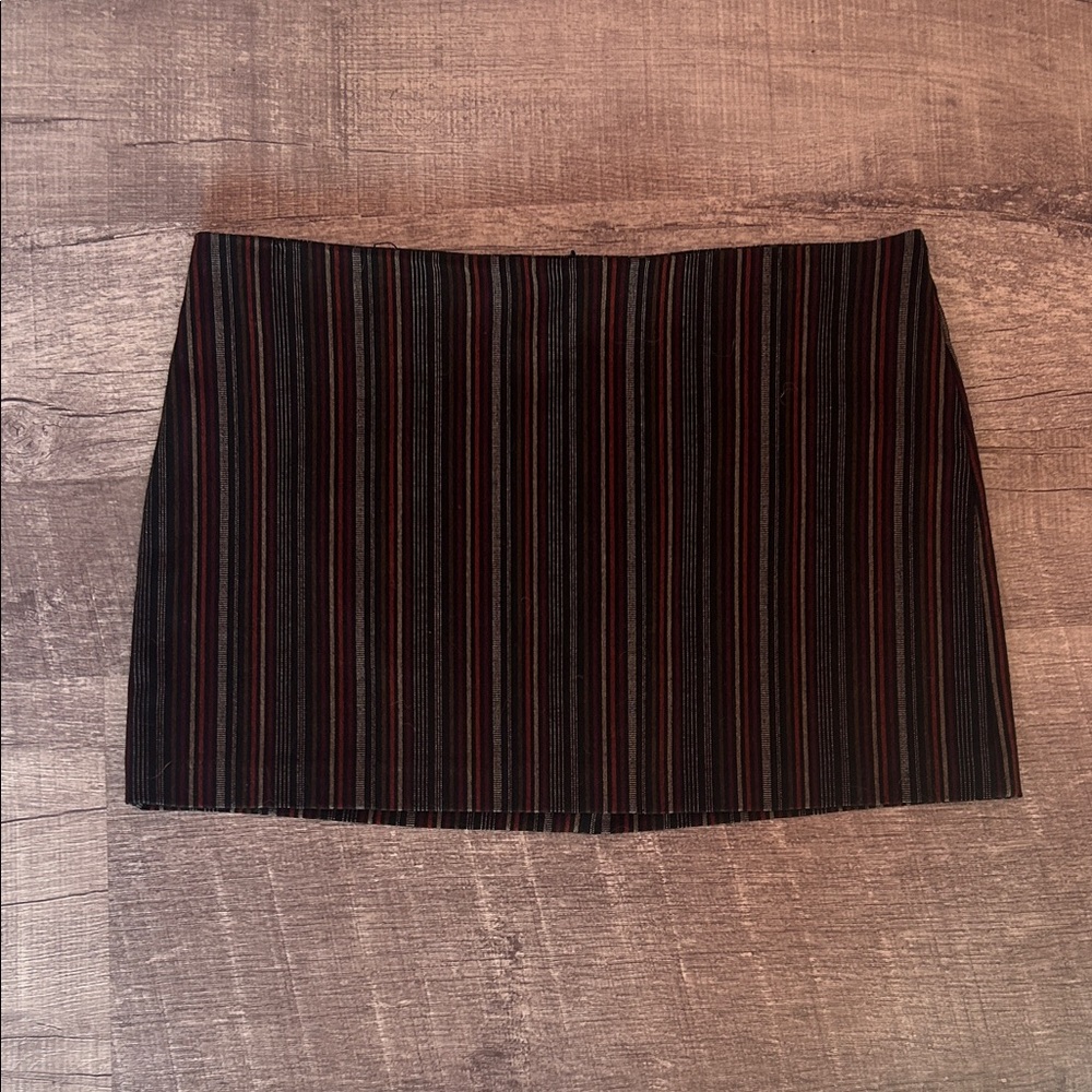 Vintage Dollhouse Striped Black Mini Skirt medium
